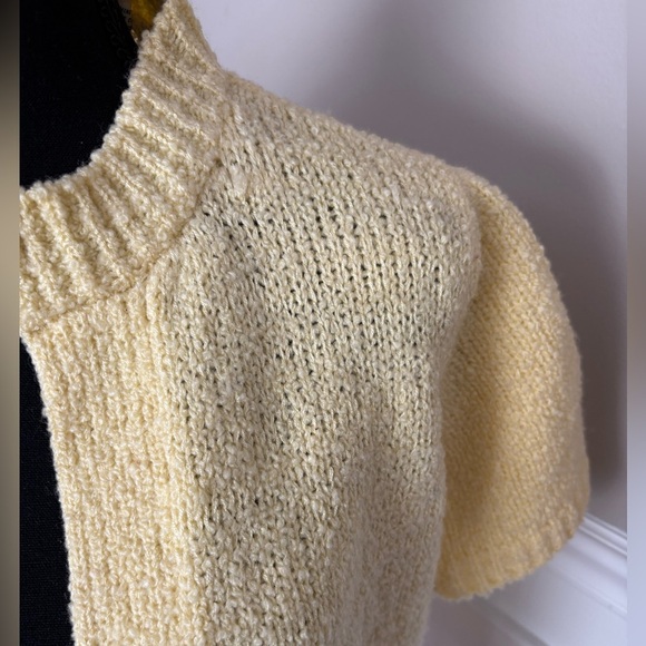 Vintage LeRoy Knitwear yellow cardigan size M - Picture 8 of 10